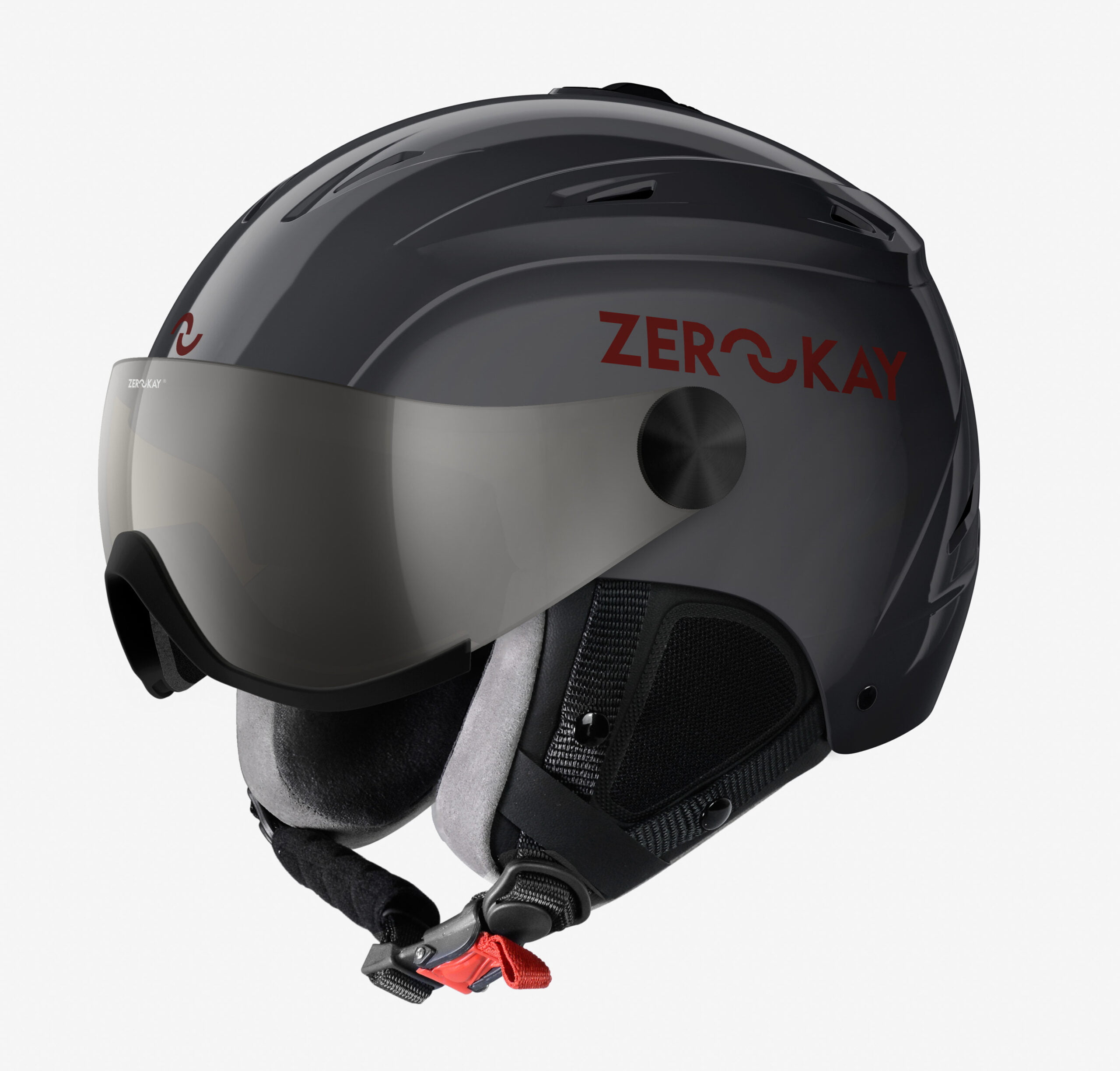 Visor grey ski helmet by zerokay