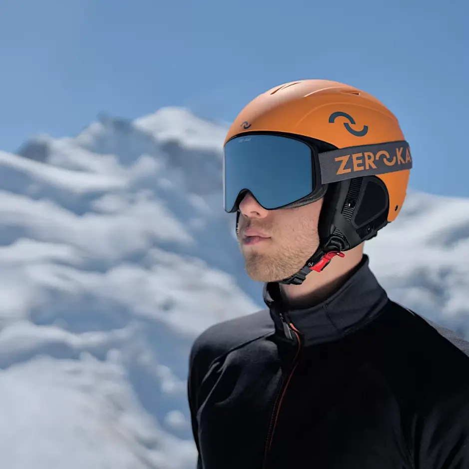 ski helmet for men:legend TechMatt Orange