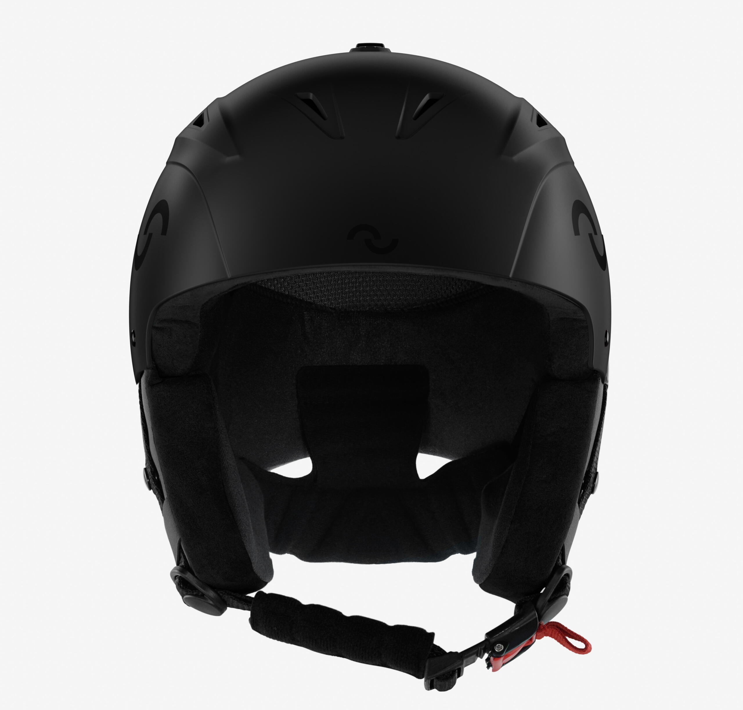 Zerokay Black Edition luxury ski helmet in black with black padding, featuring a matte finish and offering superior comfort and certified safety features.
