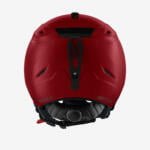 Zerokay Red Fusion luxury ski helmet in red with black padding, featuring a matte finish and offering superior comfort and certified safety features.