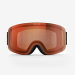Icon Skibrillen mit magnetischen orangen Gläsern, Anti-Beschlag-Behandlung und 3-Schicht-Schaum, bieten S1-Schutz und idealen Komfort bei schlechten Sichtverhältnissen.