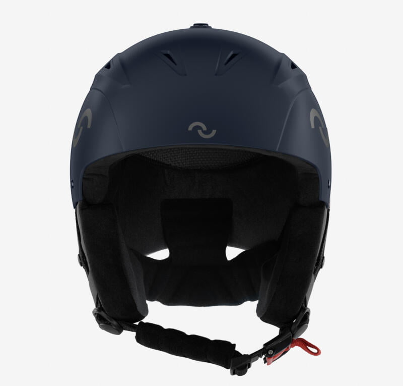Legend TechMatt ski helmet in dark blue with a matte finish, epitomizing sophisticated elegance, adaptive foam, and an adjustable fit for premium comfort and style.