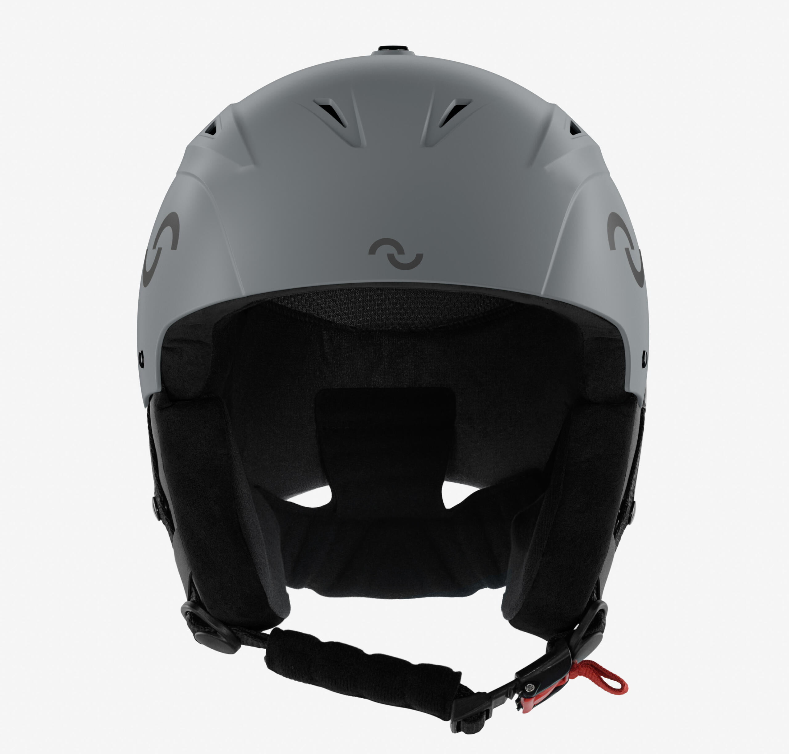 Legend TechMatt ski helmet in grey with a matte finish, showcasing sophisticated elegance, adaptive foam, and an adjustable fit for unparalleled comfort and style.