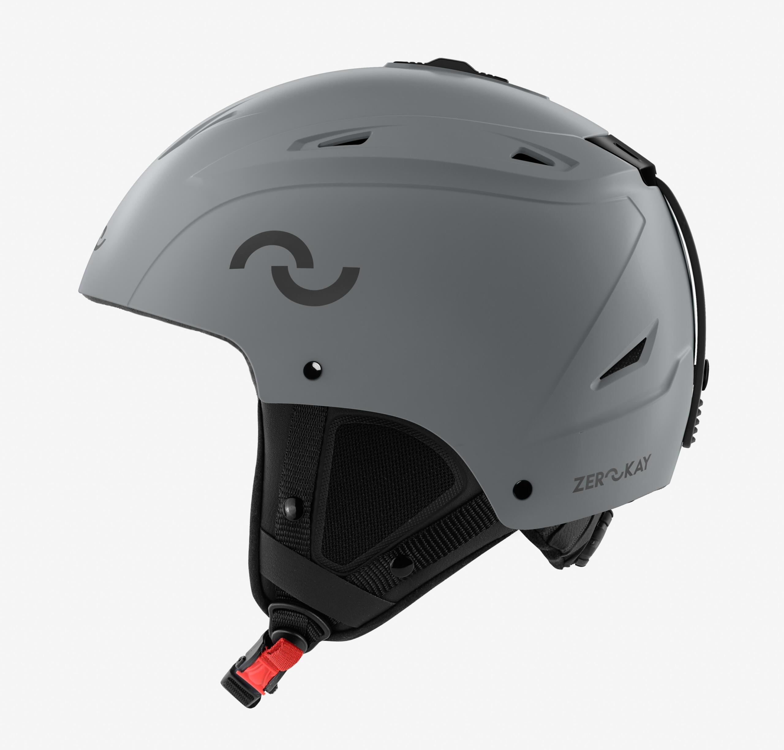 Legend TechMatt ski helmet for men in grey with a matte finish, showcasing sophisticated elegance, adaptive foam, and an adjustable fit for unparalleled comfort and style.