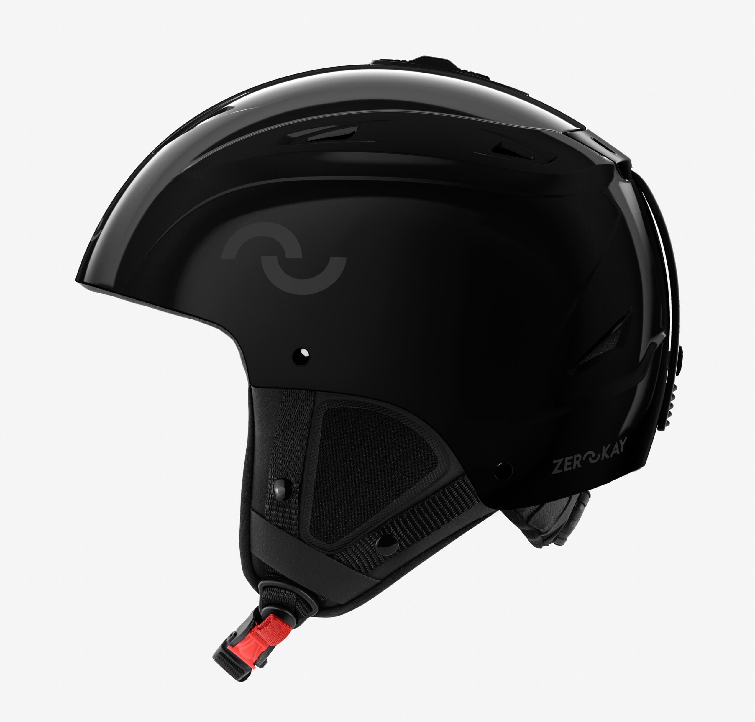Legend UltraGloss ski helmet in black with a high-gloss finish, adaptive foam, and certified safety, epitomizing modern elegance and protection.