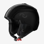 Legend UltraGloss Skihelm in Schwarz mit Hochglanz-Finish, anpassbarem Schaum und zertifizierter Sicherheit, verkörpert moderne Eleganz und Schutz.
